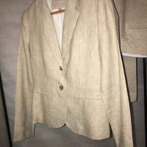 Banana Republic Tan/Light Brown 100% Linen Suit